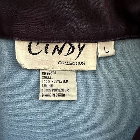 Cindy Womens Vintage Y2k Iridescent Button Up Top Size L Purple Blue Shimmer - Picture 6 of 11